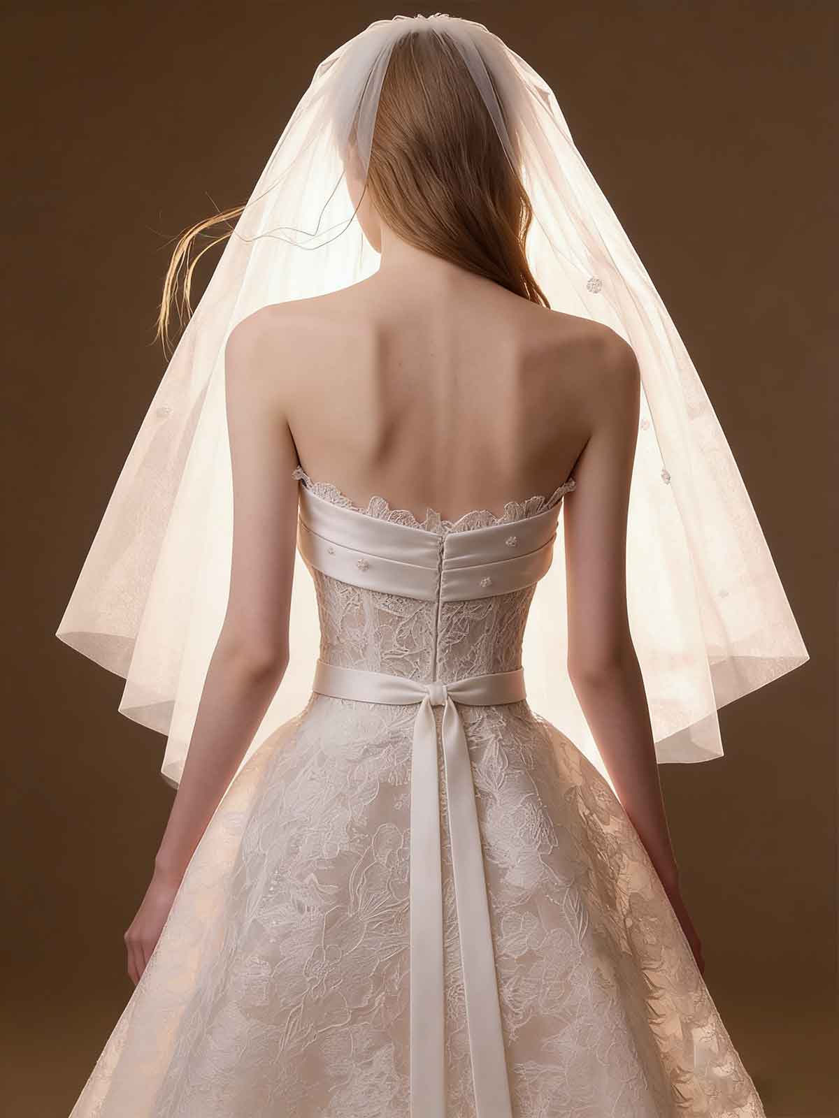 Chic Off-Shoulder Lace Wedding Gown
