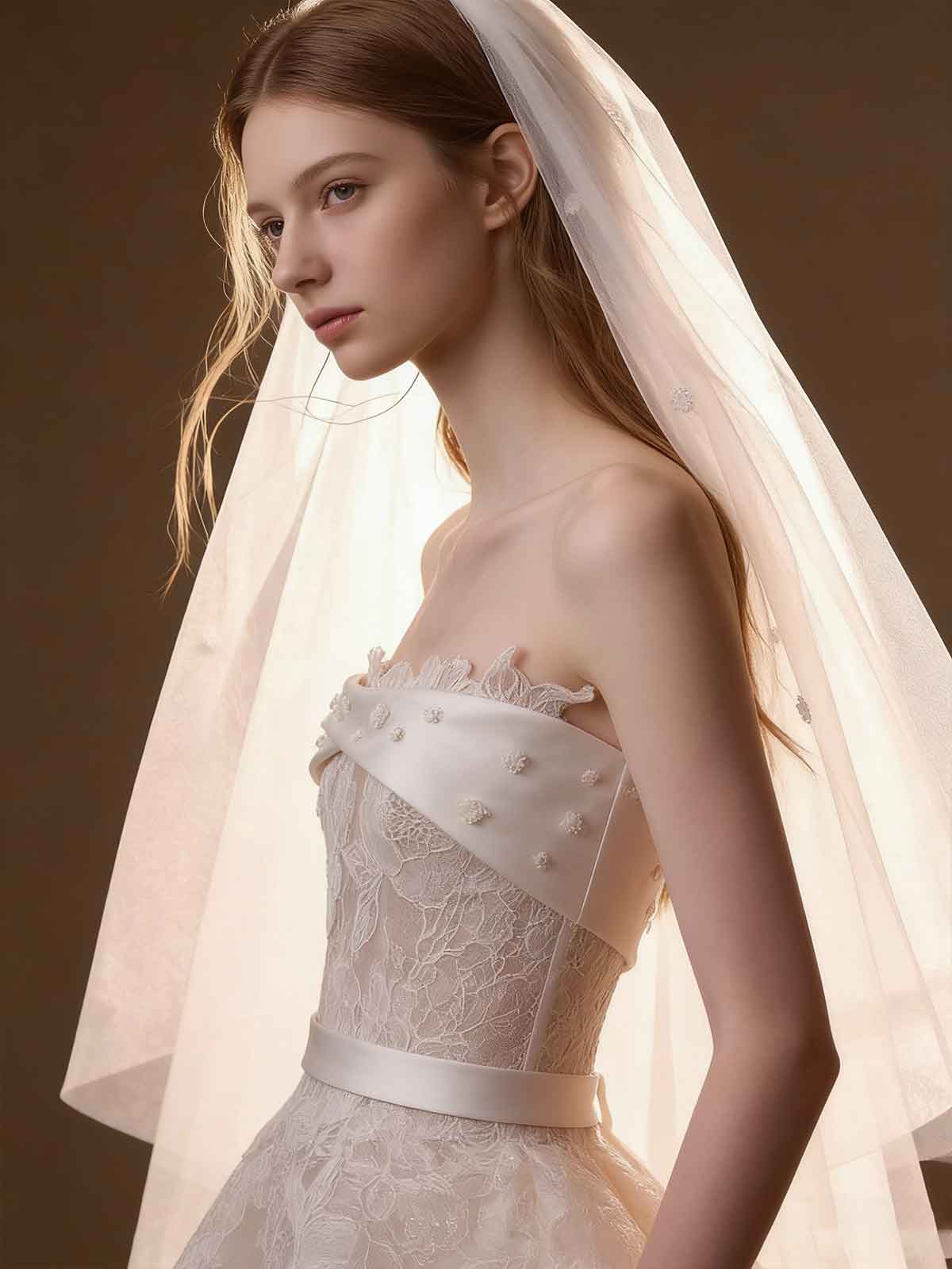 Chic Off-Shoulder Lace Wedding Gown
