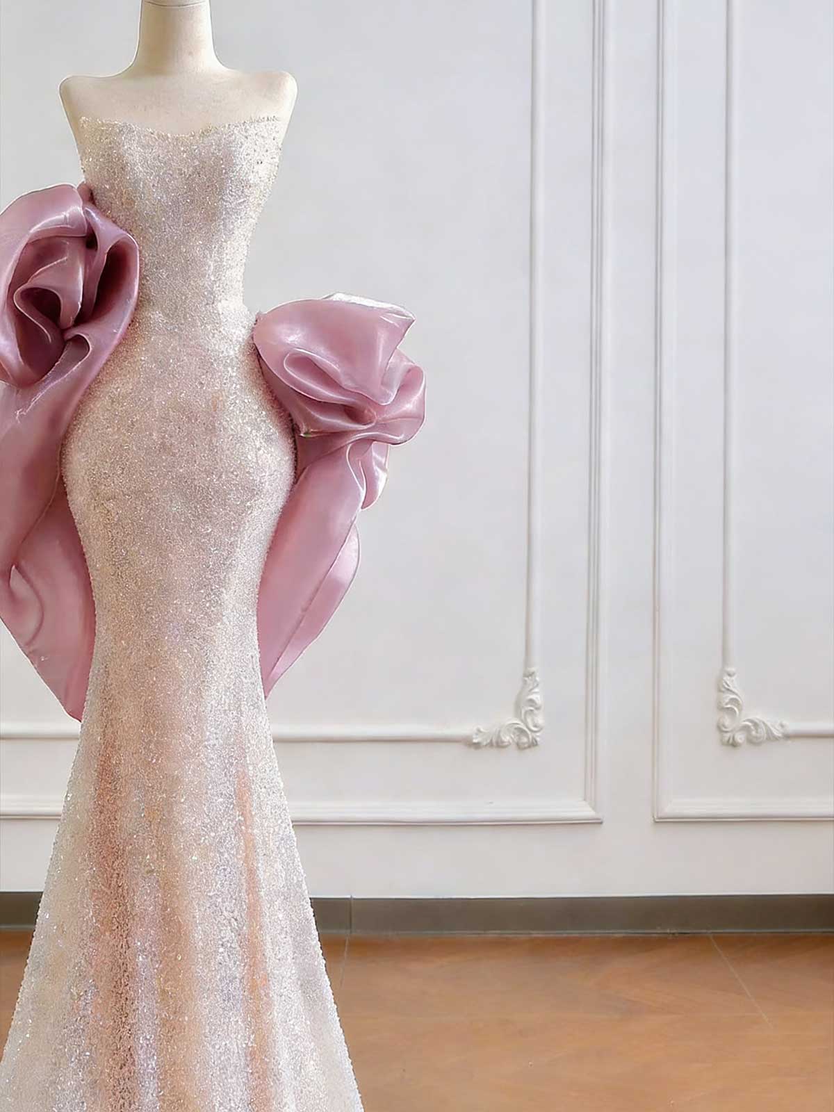 Stunning Glitter Mermaid Evening Gown | Sparkling Sequin Formal Dress