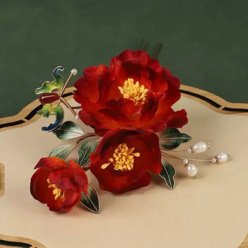 Wedding Dress Accessories Hairpin Headwear with Hand Made Ronghua