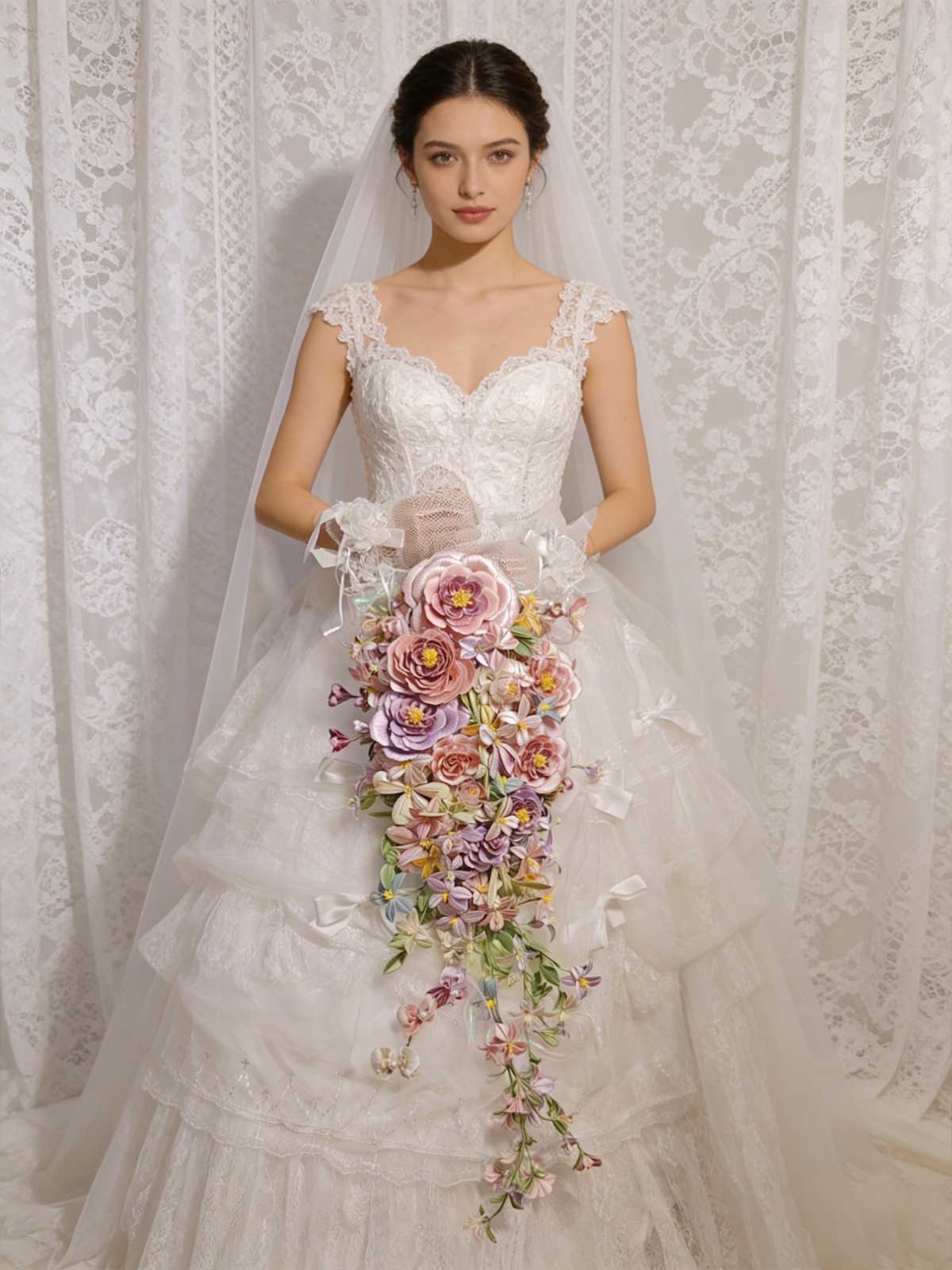 Customesized Bride's hand-held bouquet wedding bouquet Hand Made Chanhua